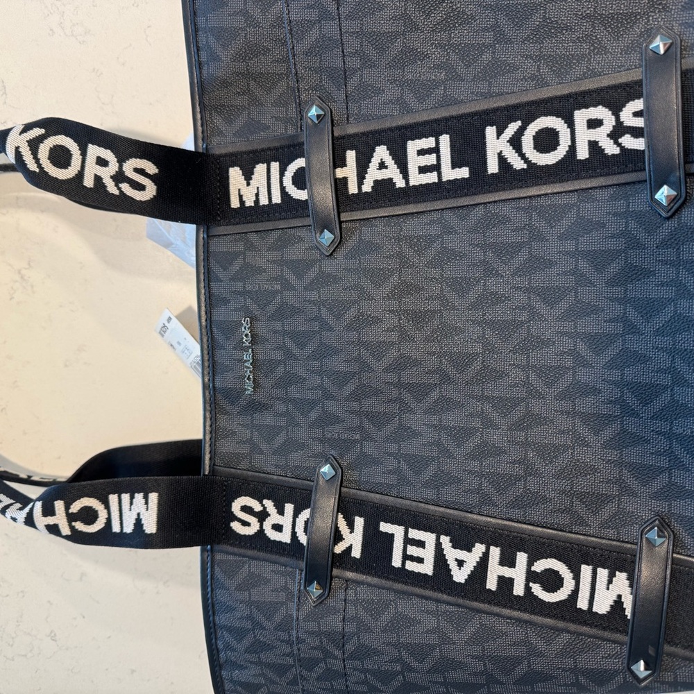 Michael Kors Black and Gray Logo Tote